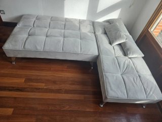 Sofá cama modular gris