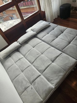 Sofá cama modular gris