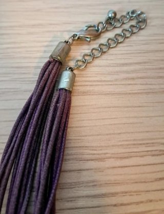 Collana Ciondolo Fiore Viola Oro