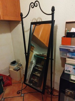 Espejo Alto Forja Negro