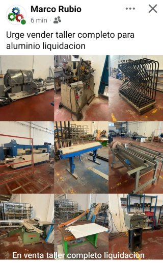 Taller completo aluminio liquidación