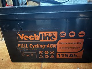 Batería AGM Vechline 115Ah Ciclo Profundo 12V