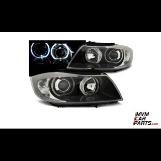 Faros Angel eyes para BMW E90 look Xenon