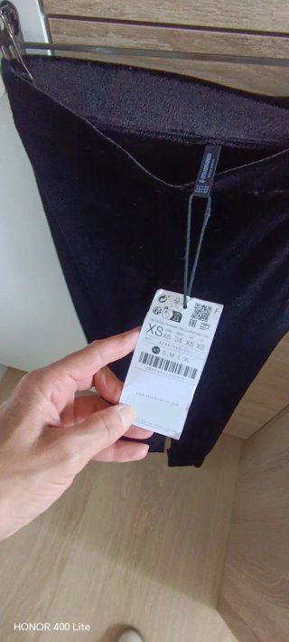 Pantalón campana terciopelo negro XS