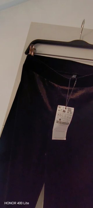 Pantalón campana terciopelo negro XS