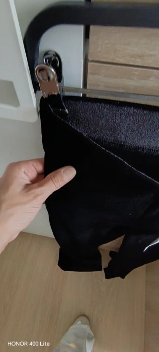 Pantalón campana terciopelo negro XS