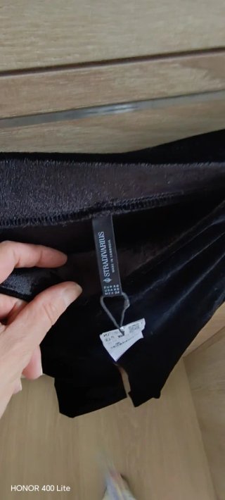 Pantalón campana terciopelo negro XS