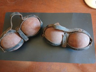 Coppie Bocce Vintage in Cuoio