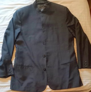 TRAJE NOVIO ITALIANO COLOR GRIS CUELLO MAO