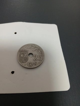 Moneda 25 céntimos España 1937
