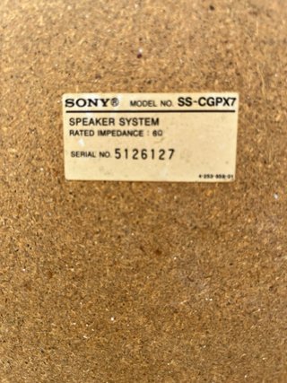 Altavoz Sony SS-CGPX7