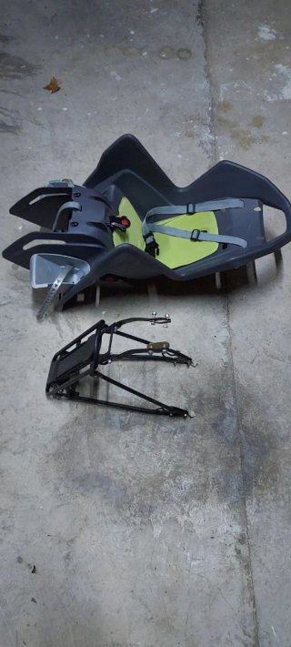 Silla niño bicicleta + portaequipajes