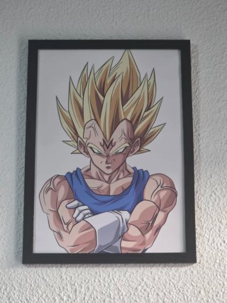 Cuadro Majin Vegeta Dragon Ball Z Premium 42x32cm