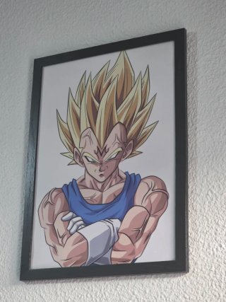 Cuadro Majin Vegeta Dragon Ball Z Premium 42x32cm