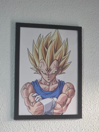 Cuadro Majin Vegeta Dragon Ball Z Premium 42x32cm