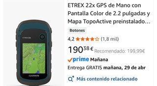 GPS Garmin Etrex 22x Pantalla Color