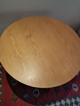 Mesa redonda comedor madera y metal