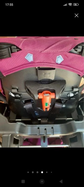 Carro de bebé rosa con saco
