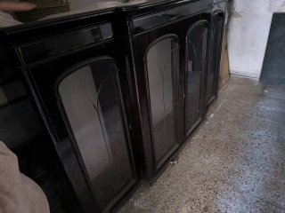 Credenza / Vetrina vintage legno scuro