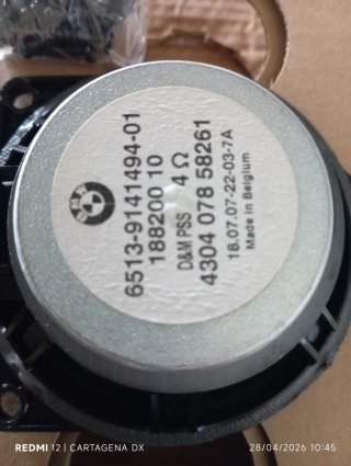 Altavoces BMW Serie 3 Bandeja Trasera