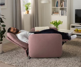 Sillón reclinable rosa nuevo