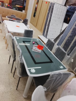 Comedor cristal 4 sillas