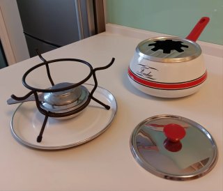 Olla Fondue Vintage Metal.