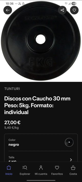 Disco musculación 5kg