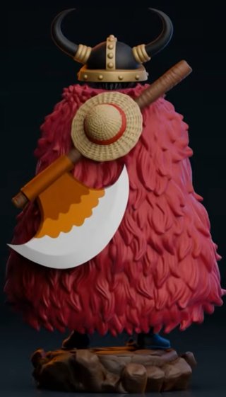 Figura Luffy Elbaf Resina One Piece