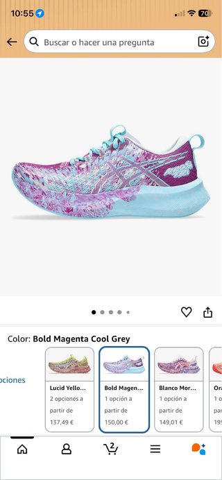 Botas de running Asics mujer usado muy poco