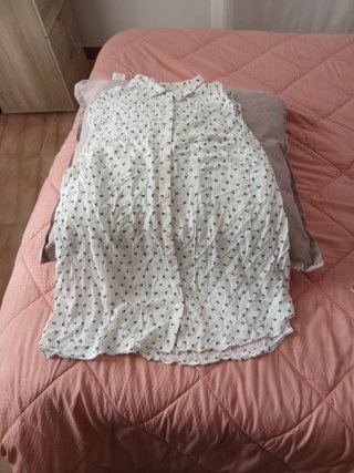 Camisa blanca estampada