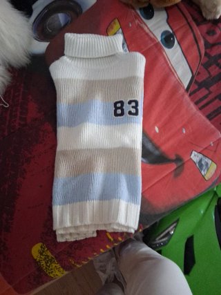 Jersey de cuello alto con rayas y número 83