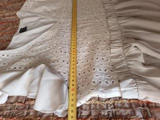 Camiseta SHEIN Beige/Blanca Talla L Más bien XXL,