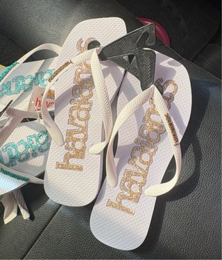 Havaianas Brilho Dourado Branco