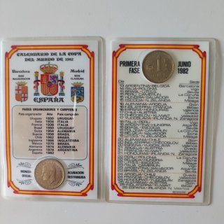 Moneda Peseta Mundial 82 (2 unidades)