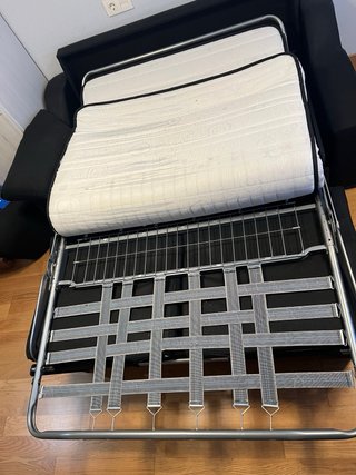 Sofá cama negro tela