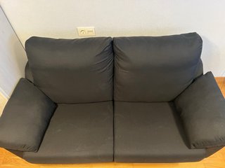 Sofá cama negro tela