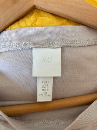 Camiseta sin mangas H&M Talla L Beige oversize