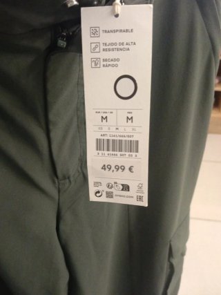 Pantalón Oysho Pierna Ancha Verde oscuro