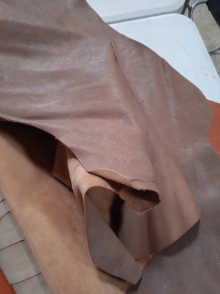 Piel Genuine vaquetilla curtido vegetal marrón 20€