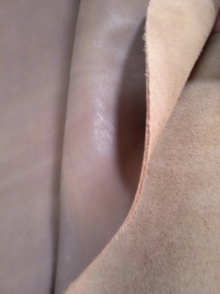 Piel Genuine vaquetilla curtido vegetal marrón 20€
