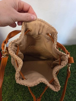 Borsa secchiello paglia