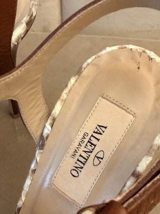 Sandalias Valentino Piel Pitón Lazos