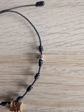 Pulsera oro rosa inicial M con diamante