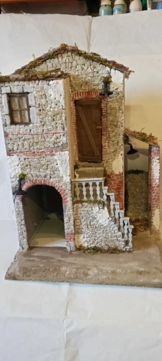 Presepe in polistirene con luci