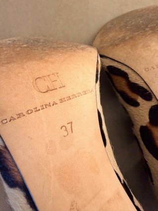 Carolina Herrera Tacones Animal Print Piel
