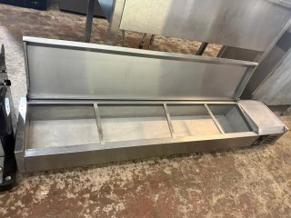 Refrigerador de ingredientes de acero inoxidable