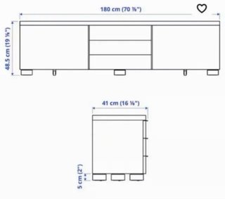 Mueble TV Ikea Besta Blanco