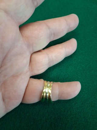 Anillo Oro Amarillo y Blanco