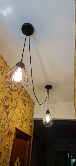 Lámpara doble colgante estilo nórdico